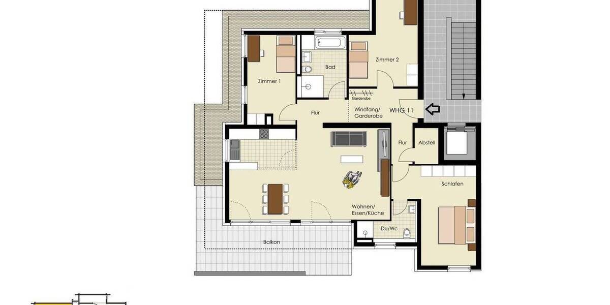 Etagenwohnung Tamm - 4 Zimmer, 122 m&sup2;, 620.000&euro; | Angebot:26453496