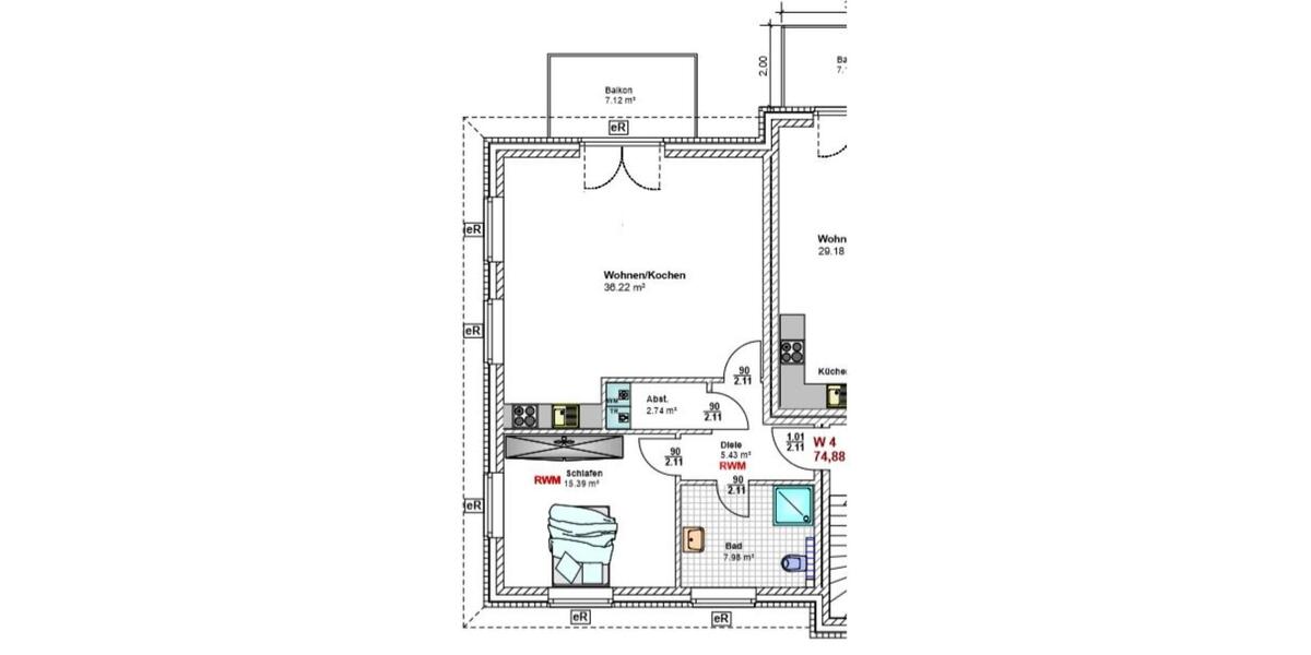 Moderne 2-Zimmer-Wohnung in ruhiger Lage von Otterndorf 2 zimmer