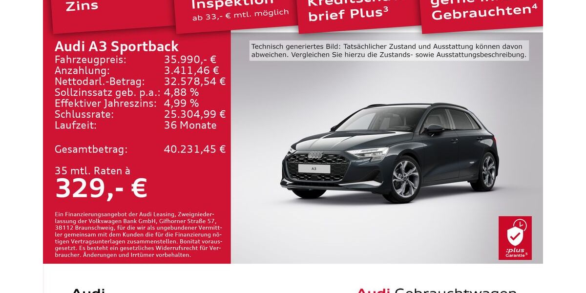 Audi A3 10.055 km 35.990 € Dresden 01169