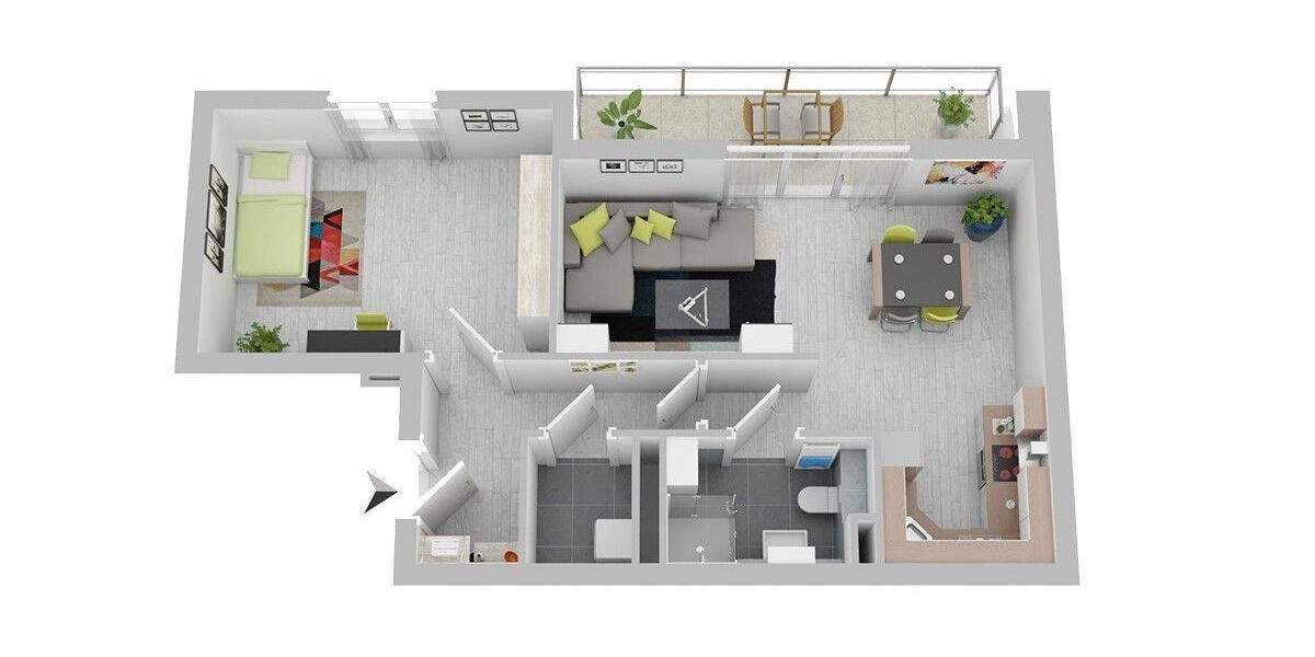 Etagenwohnung Bad Oldesloe - 2 Zimmer, 59 m&sup2;, 304.300&euro; | Angebot:25748206