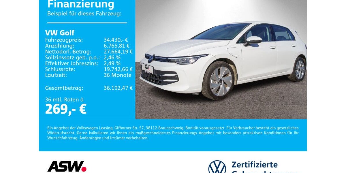 VW Golf 9.300 km 33.390 &euro; Sinsheim 74889