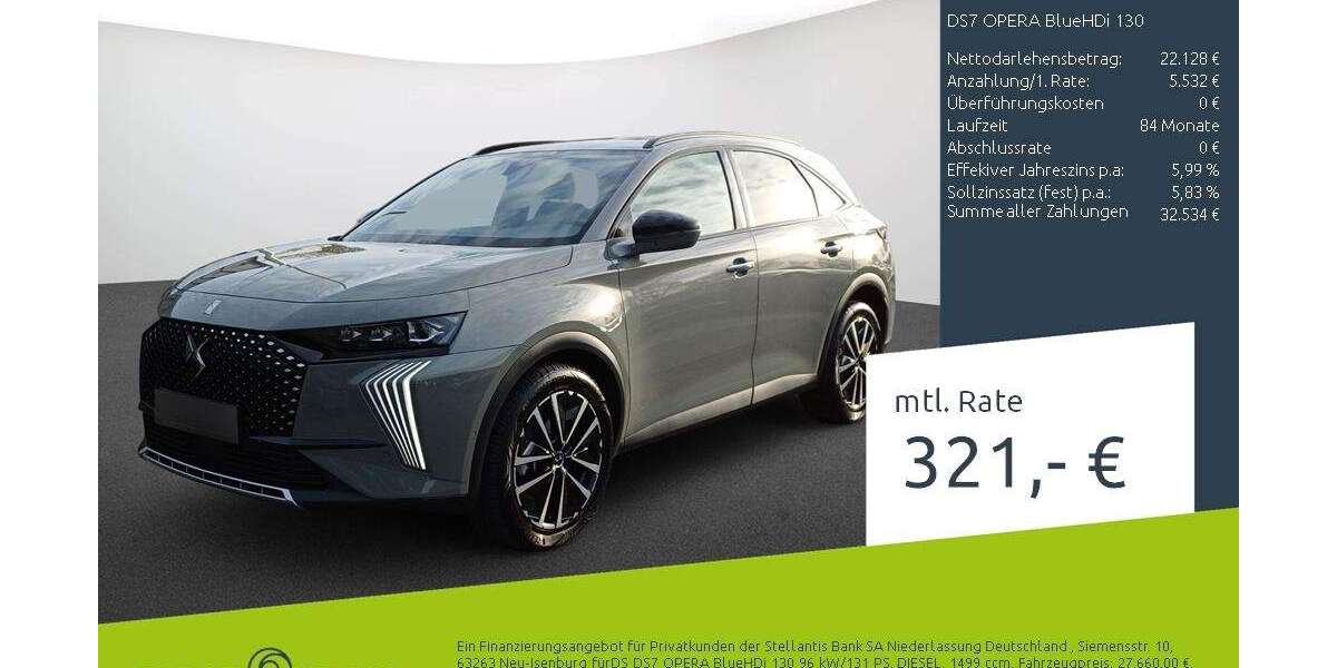 DS Automobiles DS 7 Crossback 37.954 km 27.660 &euro; Ahaus 48683