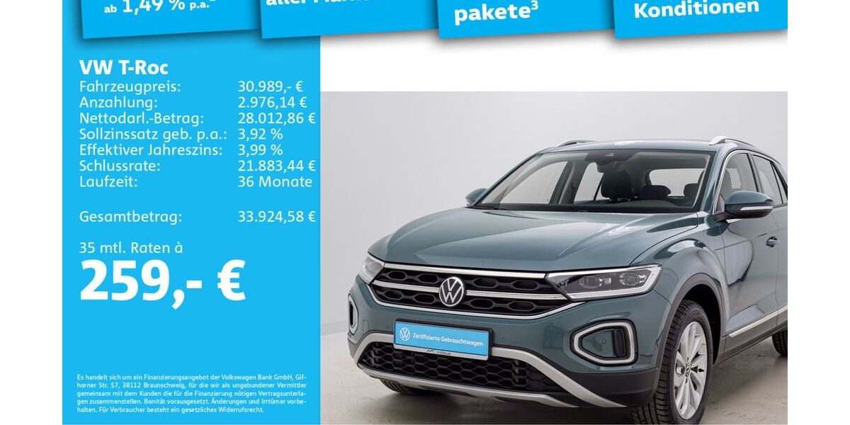 VW T-Roc 43.274 km 28.989 &euro; Berlin 13088