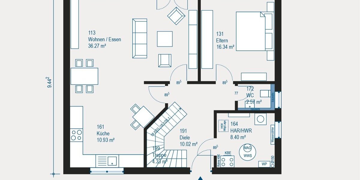 Home 12: 171,77 m² - Wohnen mit persönlichem Ausbaukonzept - Einfamilienhaus Neuhof | Angebot:27331875