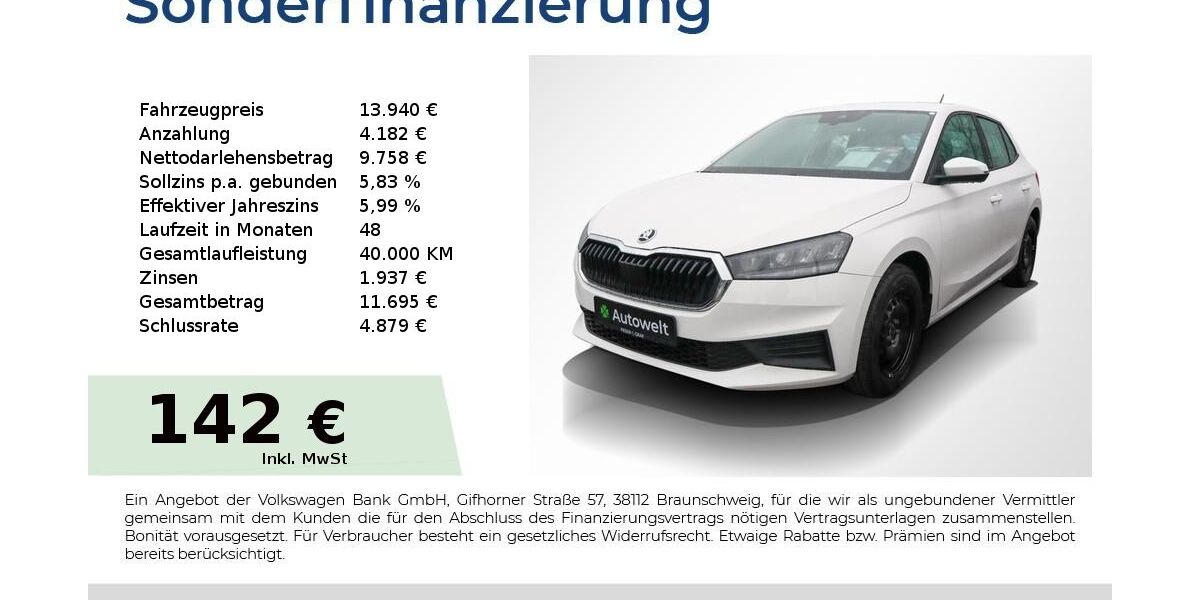 Skoda Fabia 64.450 km 13.940 &euro; Nürnberg 90431
