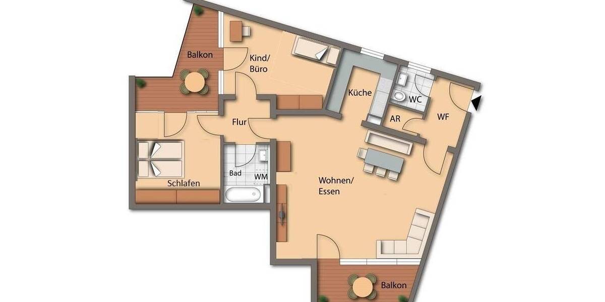 Etagenwohnung Nürnberg St Peter - 3 Zimmer, 96 m&sup2;, 325.000&euro; | Angebot:26858823