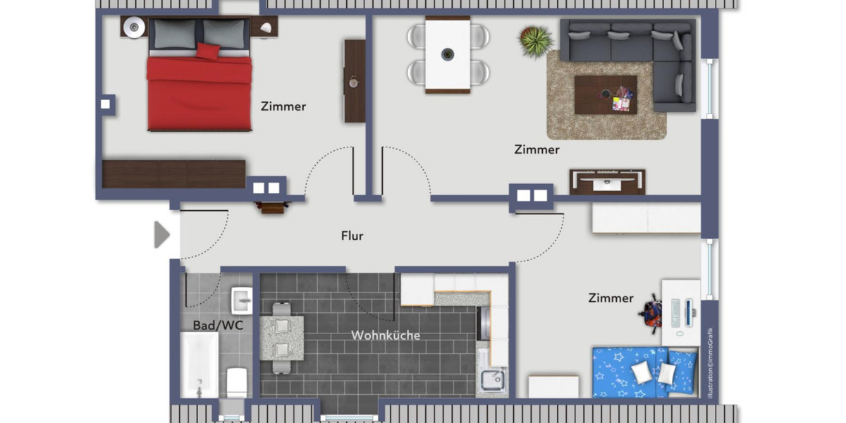 Etagenwohnung Karlsfeld - 3 Zimmer, 75 m&sup2;, 445.000&euro; | Angebot:25920782