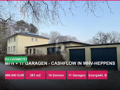 MFH + 11 GARAGEN  CASHFLOW WHV - Mehrfamilienhaus, Wohnhaus Wilhelmshaven Heppens | Angebot:26993968