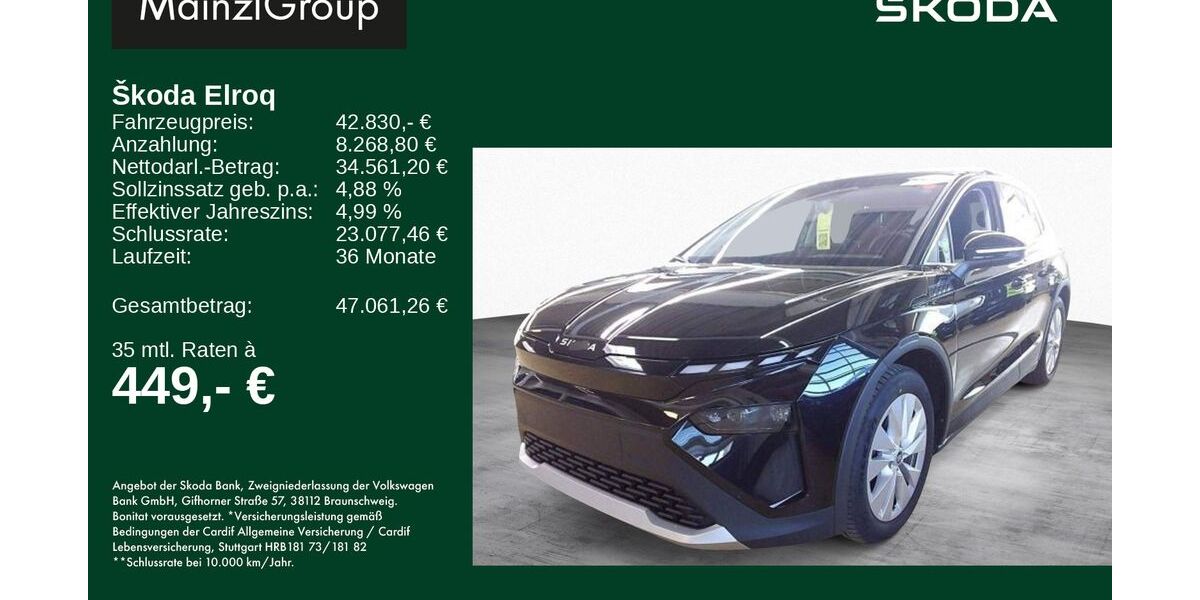 Skoda Elroq 10.400 km 42.830 &euro; Feldkirchen/Westerham 83620