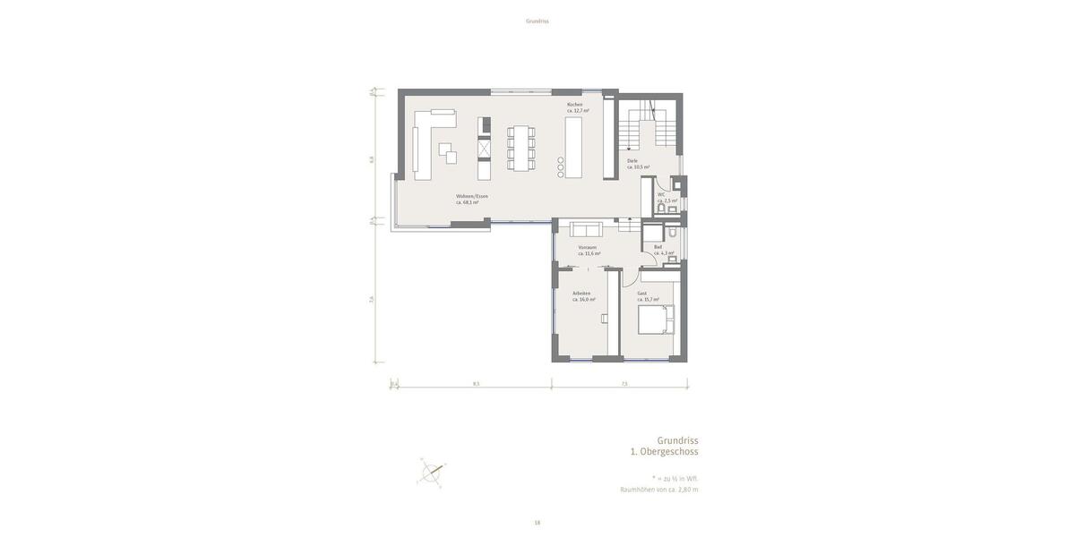 Maisonettenwohnung Starnberg - 4 Zimmer, 233 m&sup2;, 5.619&euro; | Angebot:26676163