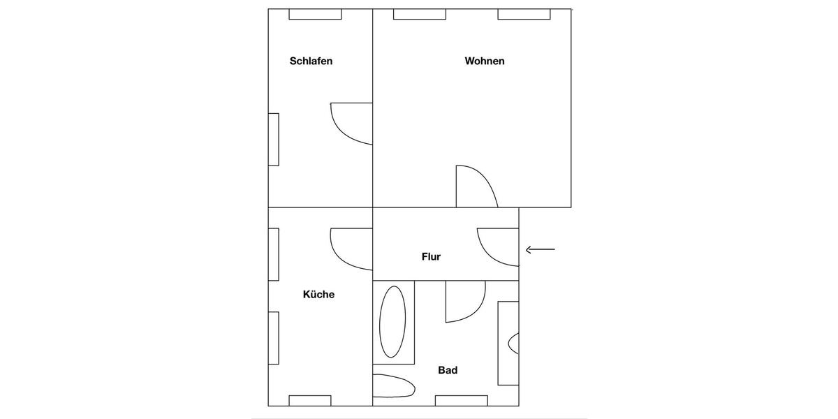 Etagenwohnung Sebnitz - 2 Zimmer, 57 m&sup2;, 370&euro; | Angebot:26399543