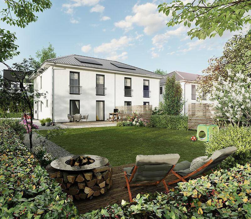 Das Doppelhaus kombiniert urbanes Lebensgefühl mit ländlichem Charme in Gispersleben