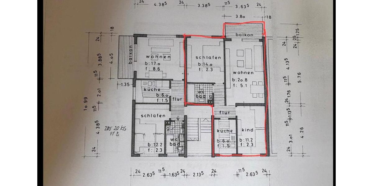 Etagenwohnung Heilbronn Böckingen - 3 Zimmer, 65 m&sup2;, 960&euro; | Angebot:26681090