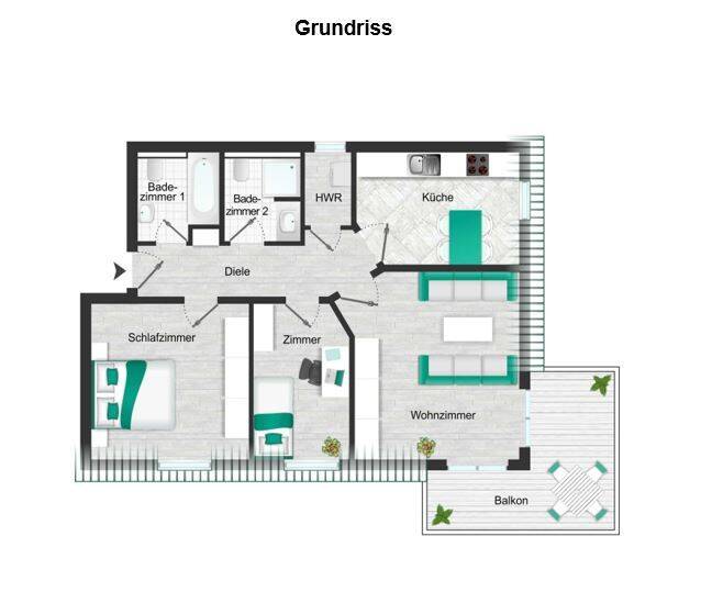 Etagenwohnung Bad Breisig Niederbreisig - 3 Zimmer, 75 m&sup2;, 680&euro; | Angebot:26584963