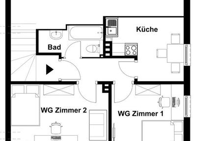 Möbliertes WG-Zimmer in 2er WG - Top Lage Uni TH Nähe