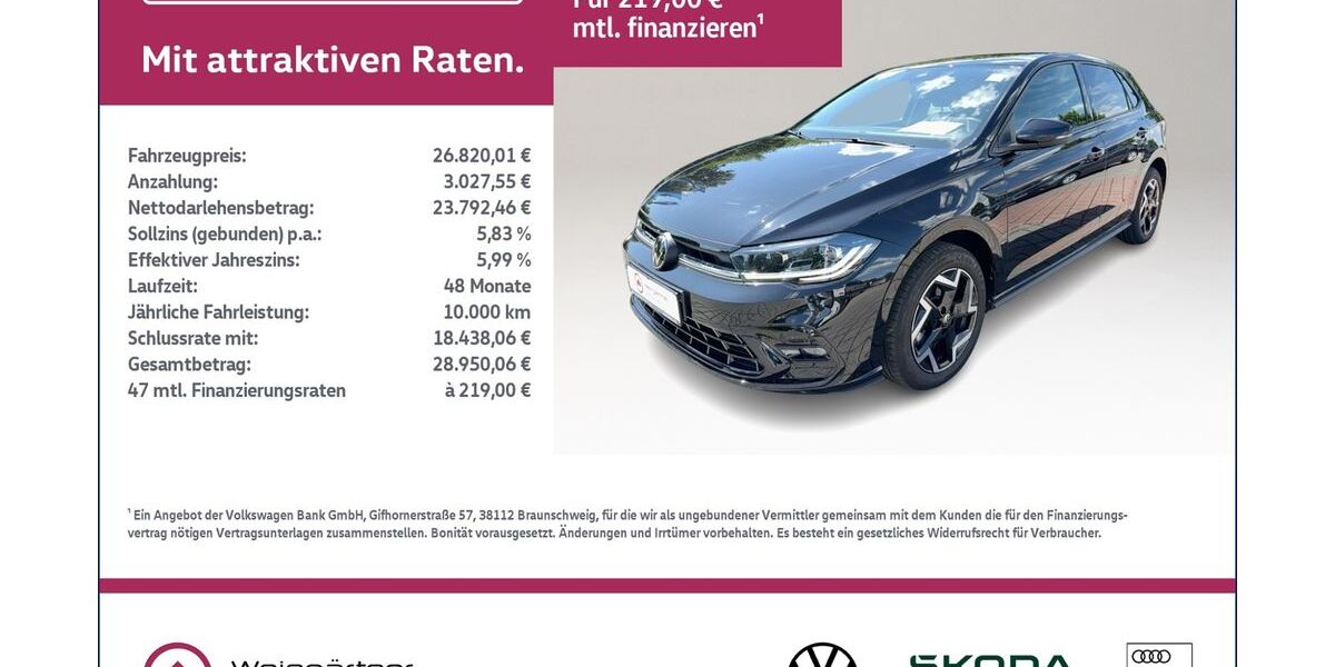 VW Polo 9.990 km 26.820 &euro; Miesbach 83714