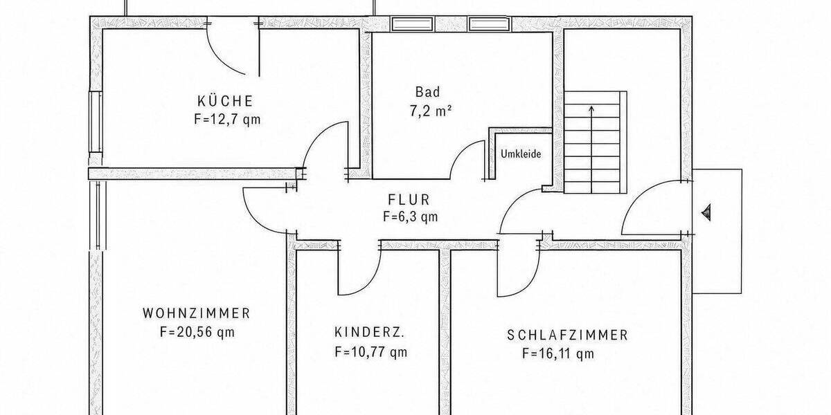 Etagenwohnung Gaggenau Michelbach - 3 Zimmer, 77 m&sup2;, 310.000&euro; | Angebot:26825032