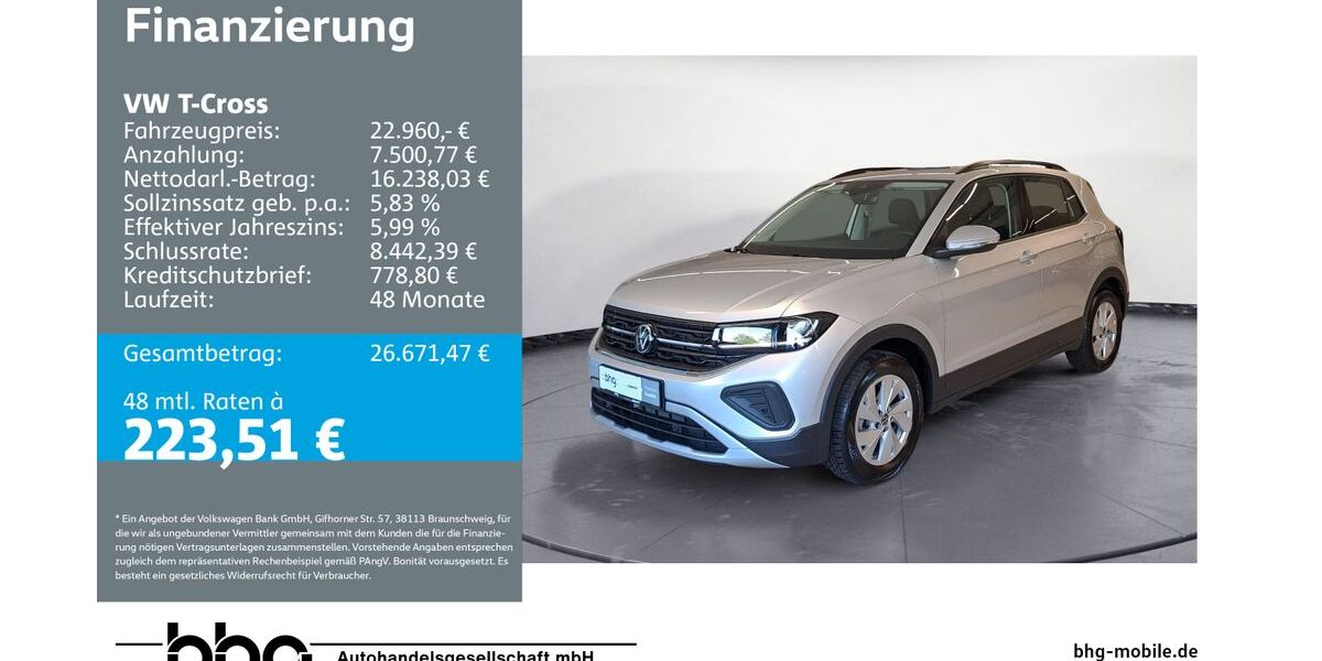 VW T-Cross 3.995 km 21.990 € Bühl 77815