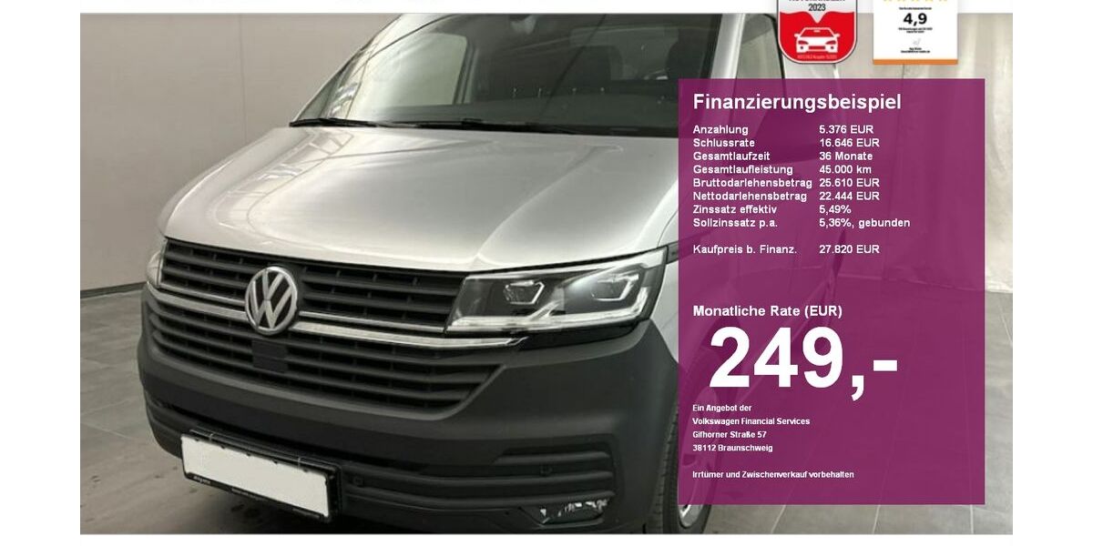 VW T6 Transporter 100.000 km 27.820 &euro; Albbruck 79774