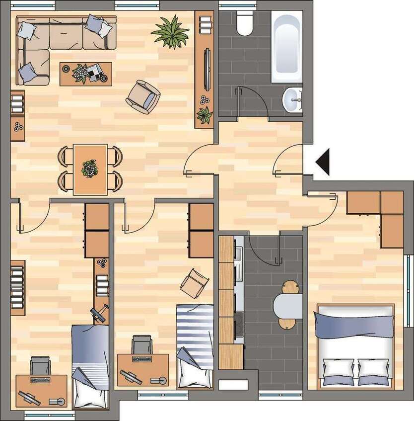 Wohnung zum Mieten in Duisburg 479 € 67 m²
