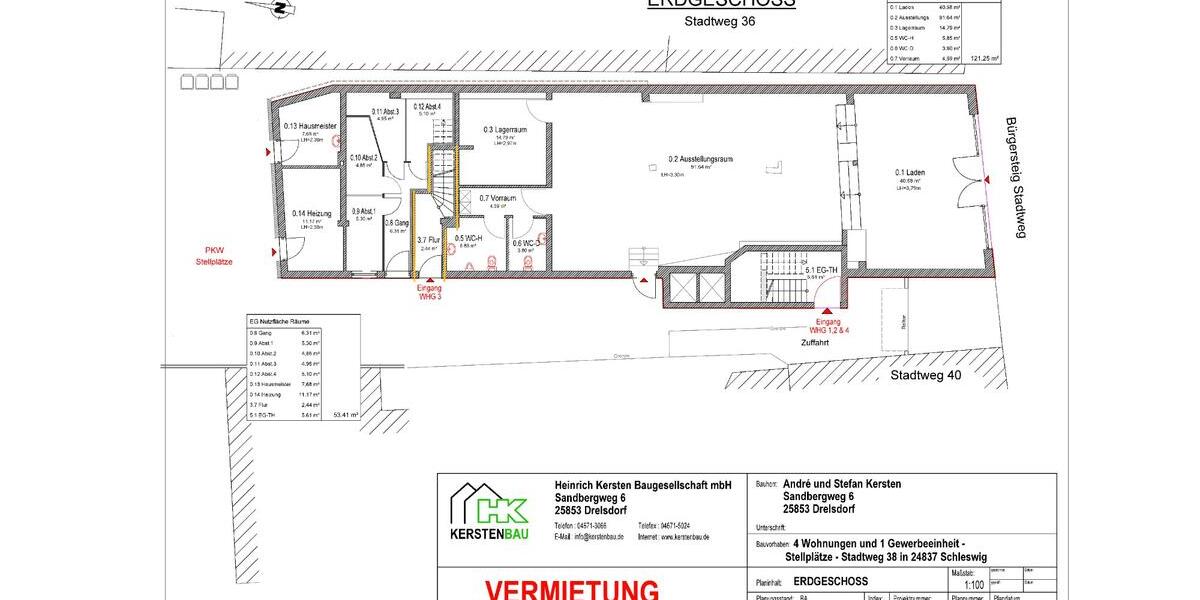 Etagenwohnung Schleswig - 2 Zimmer, 56 m&sup2;, 670&euro; | Angebot:26456437