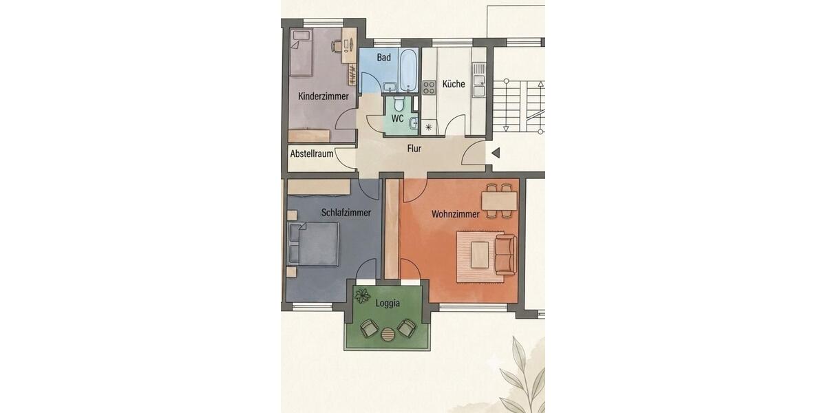 Etagenwohnung Frankfurt am Main Nord-West - 3 Zimmer, 70 m&sup2;, 390.000&euro; | Angebot:27101710