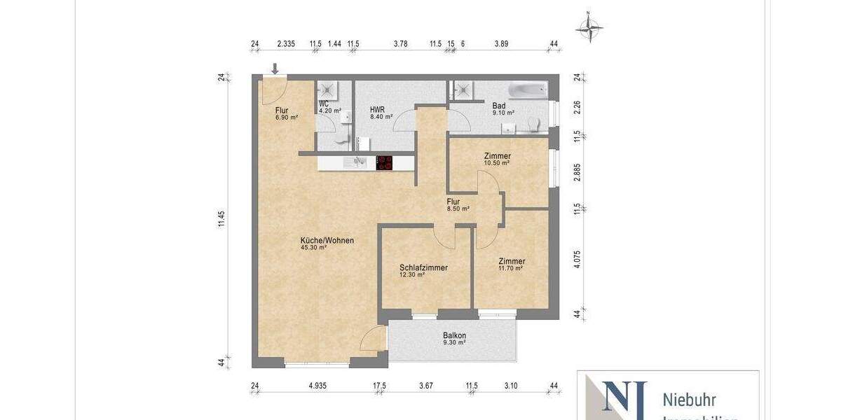 Etagenwohnung Neetze - 4 Zimmer, 122 m&sup2;, 419.000&euro; | Angebot:25687539