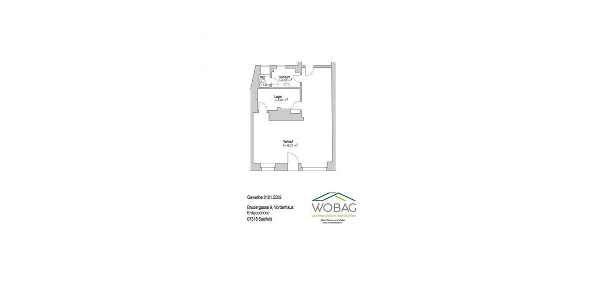 Gewerbeobjekt Saalfeld (Saale) - 1 Zimmer, 540&euro; | Angebot:22270928