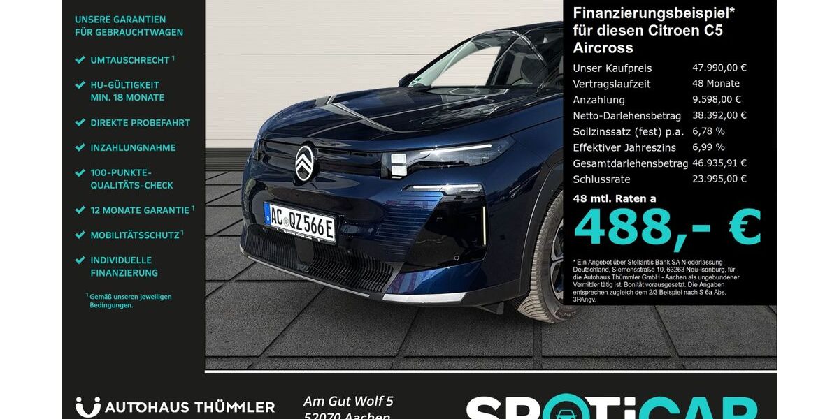 Citroen C5 Aircross 4.999 km 47.490 &euro; Aachen 52070