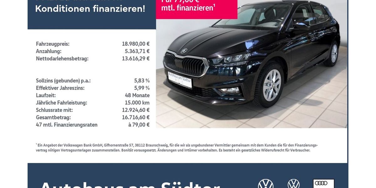Skoda Fabia 11.190 km 18.980 &euro; Rietberg 33397