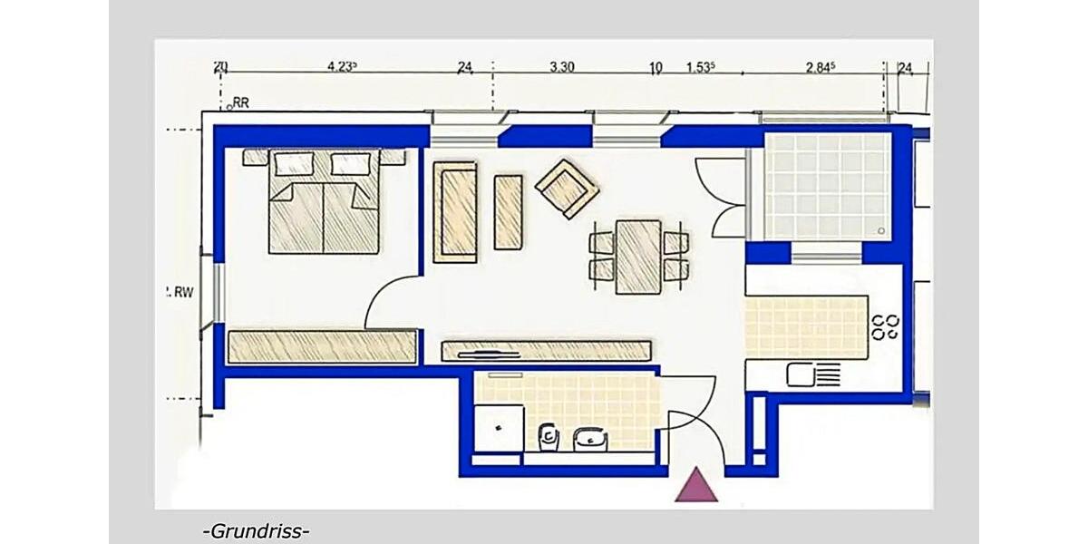Etagenwohnung Ostfildern - 2 Zimmer, 56 m&sup2;, 339.500&euro; | Angebot:26829031