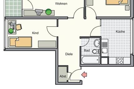 Wohnung Kreuztal - 3 Zimmer, 80 m&sup2;, 456&euro; | Angebot:26085842