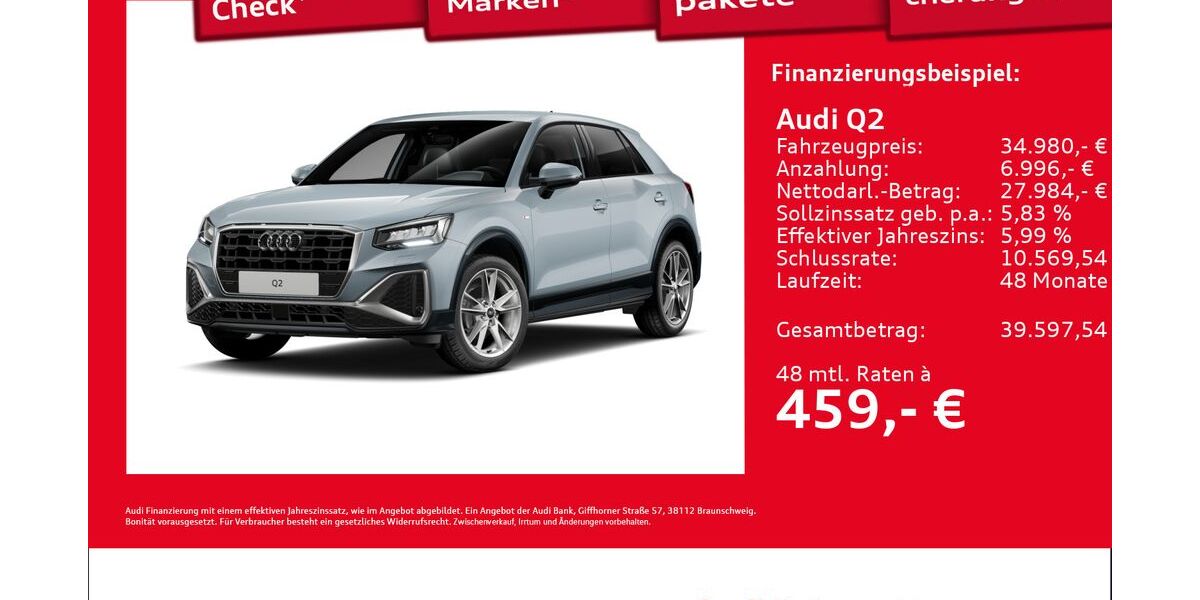 Audi Q2 5.743 km 34.980 &euro; Hamburg 22419