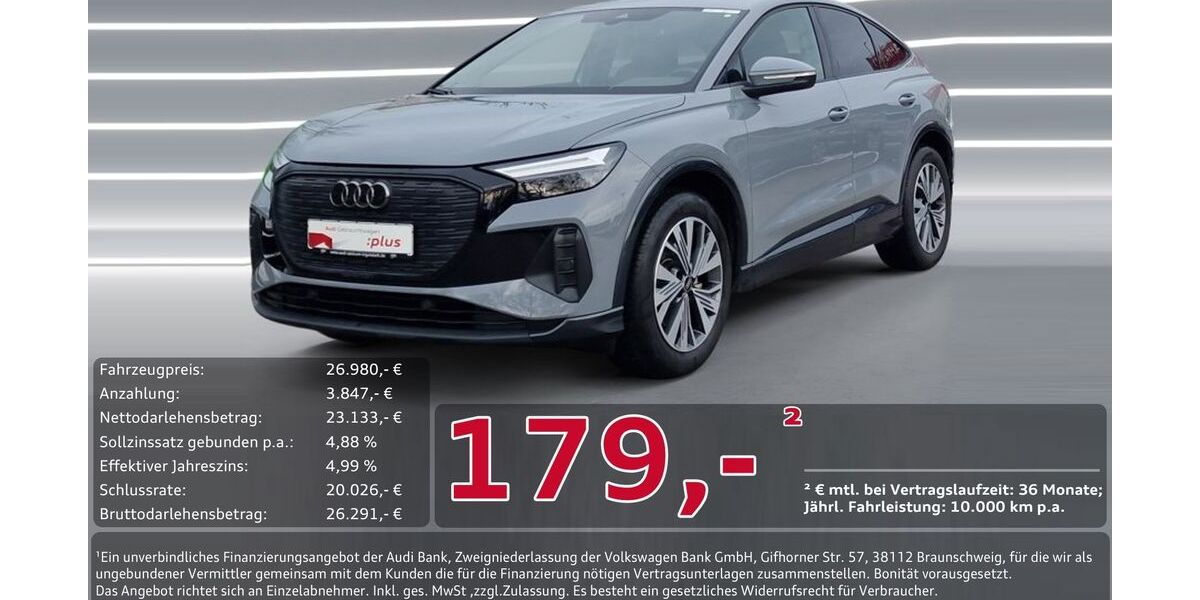 Audi Q4 e-tron 36.277 km 26.490 &euro; Ingolstadt 85057