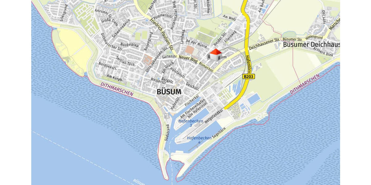 Etagenwohnung Büsum - 2 Zimmer, 50 m&sup2;, 195.000&euro; | Angebot:25742094