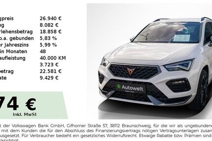 Cupra Ateca 45.650 km 26.940 &euro; Nürnberg 90431