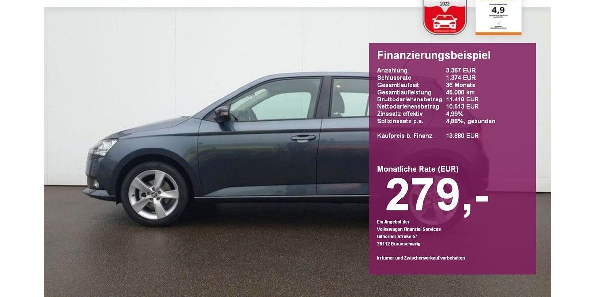 Skoda Fabia 4.200 km 13.880 &euro; Albbruck 79774