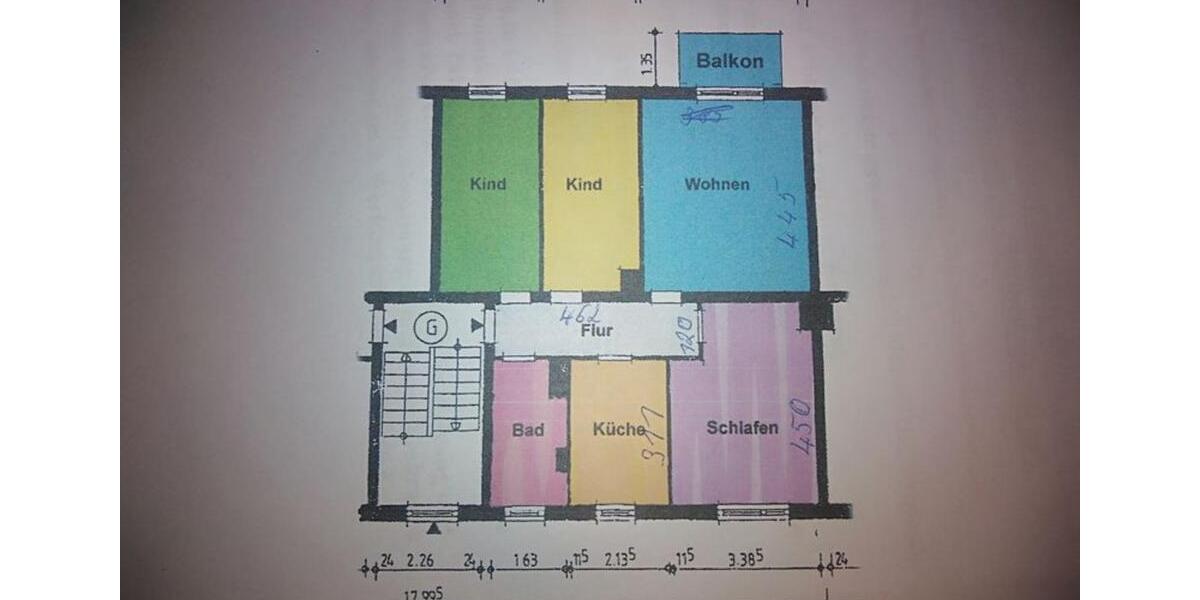 Etagenwohnung Naumburg (Saale) - 4 Zimmer, 70 m&sup2;, 75.000&euro; | Angebot:25552189