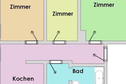 3-Zimmerwohnung mit EBK in Hörlitz 3 zimmer