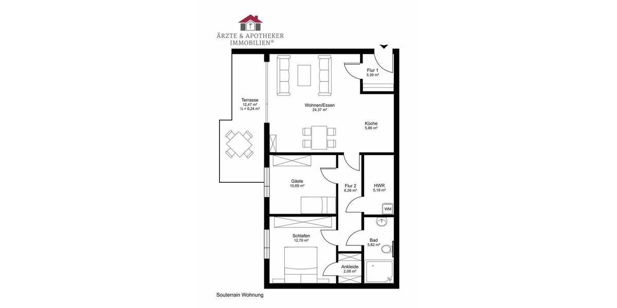 Etagenwohnung Schortens Heidmühle - 3 Zimmer, 82 m&sup2;, 275.000&euro; | Angebot:26684532
