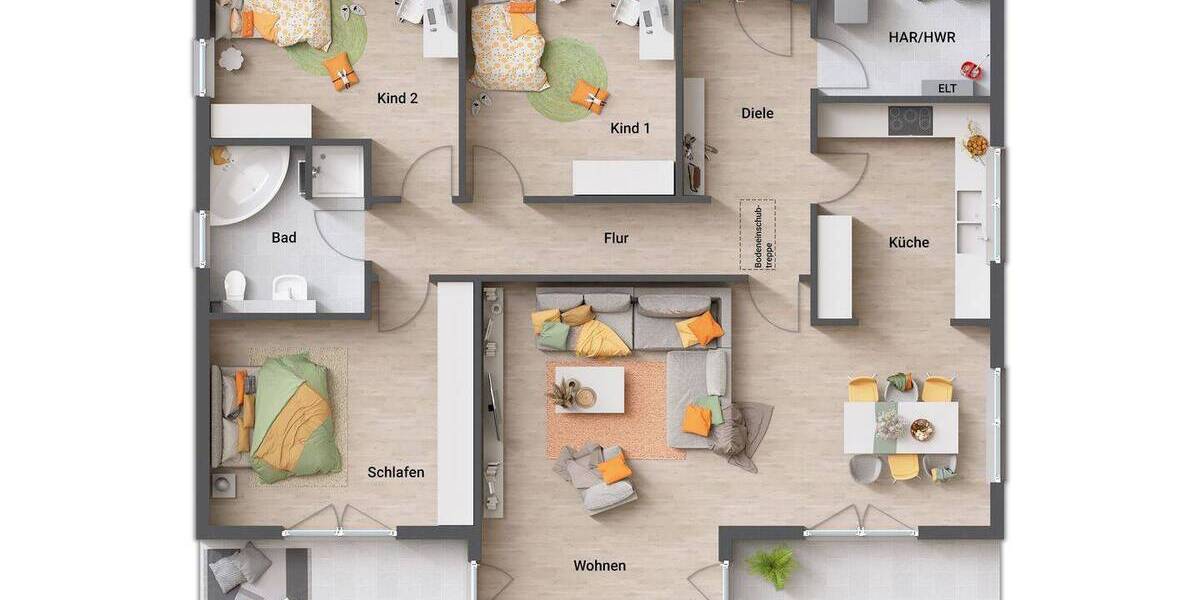 Bungalow Krauthausen Pferdsdorf-Spichra - 6 Zimmer, 138 m&sup2;, 359.240&euro; | Angebot:26029290