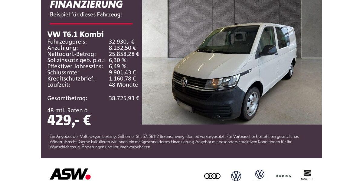 VW T6 Kombi 75.700 km 32.930 &euro; Bad Rappenau 74906