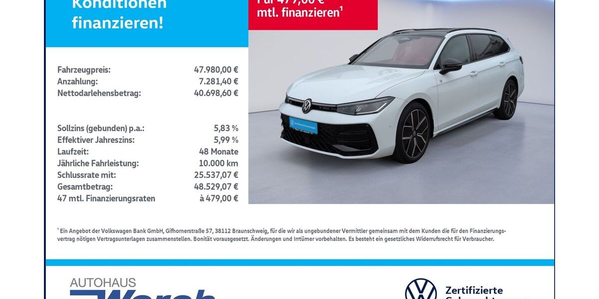 VW Passat 7.935 km 47.979 &euro; Südharz 06536