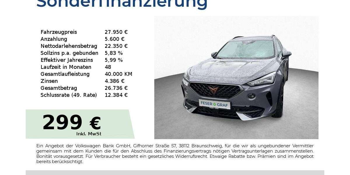 Cupra Formentor 36.200 km 27.950 &euro; Schwabach 91126