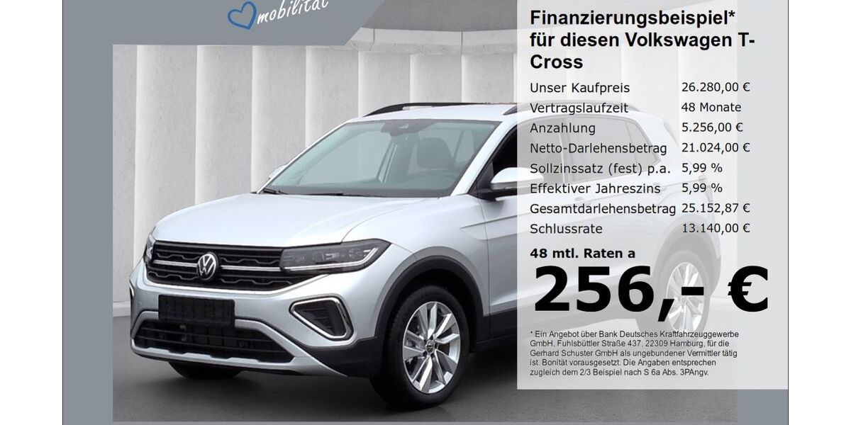 VW T-Cross 1.061 km 26.280 &euro; Ruhstorf 94099