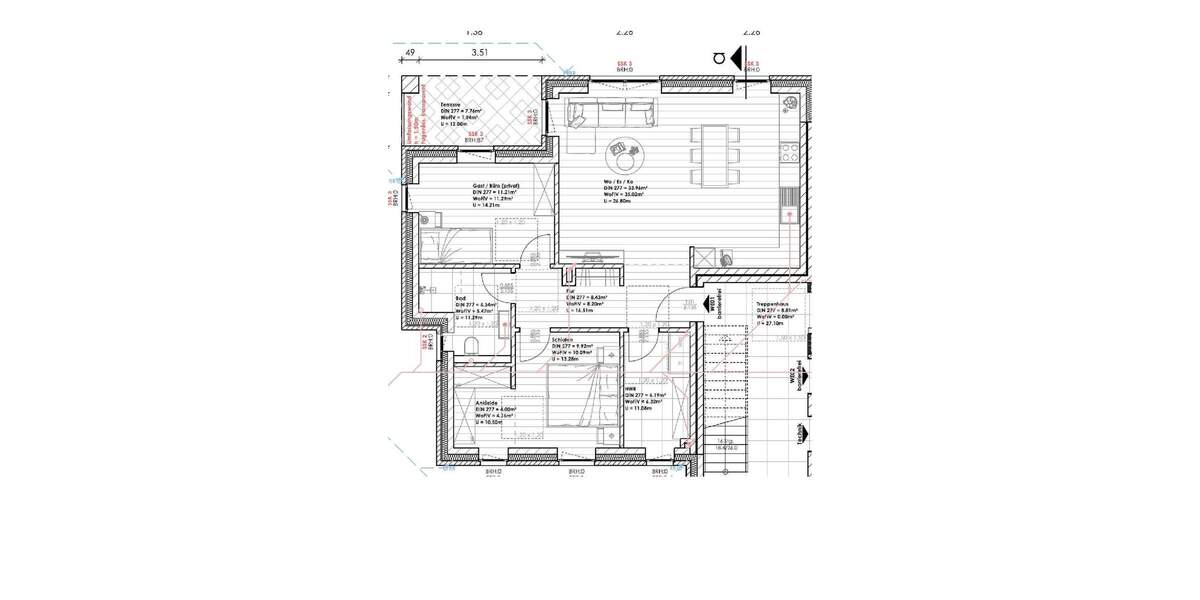Etagenwohnung Westoverledingen Völlenerfehn - 3 Zimmer, 82 m&sup2;, 276.900&euro; | Angebot:25879182