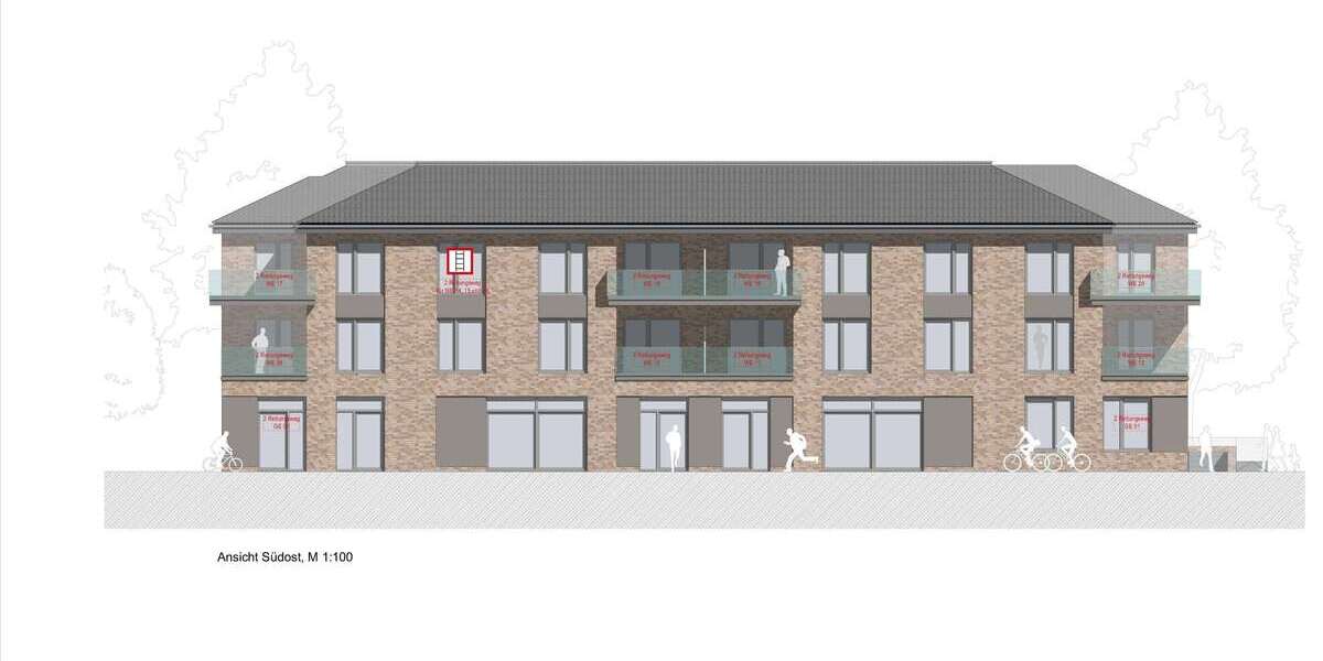 Etagenwohnung Schortens Heidmühle - 2 Zimmer, 58 m&sup2;, 239.000&euro; | Angebot:25737511