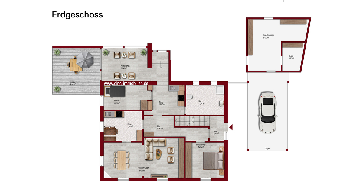 Ein- bis Zweifamilienhaus mit Wintergarten, großem Grundstück und vielseitigen Nutzungsmöglichkeiten - Zweifamilienhaus Löhne | Angebot:26381348