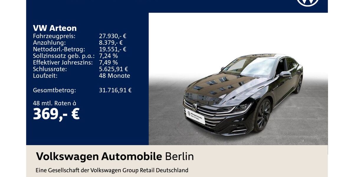 VW Arteon 102.350 km 27.930 &euro; Berlin 10587