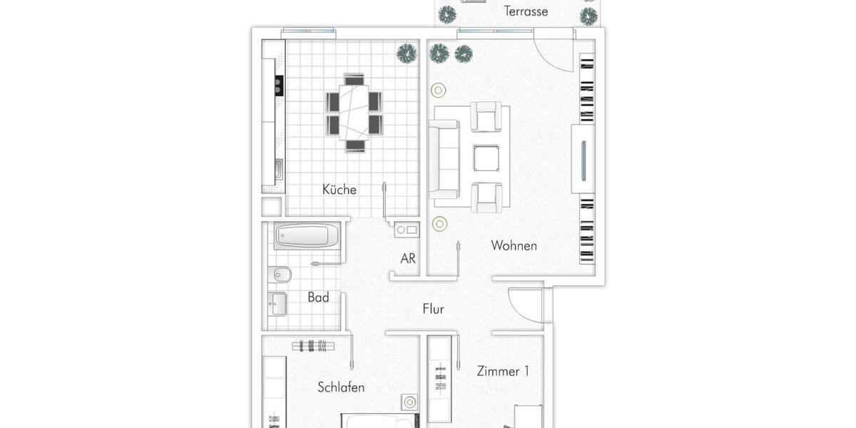 Erdgeschoßwohnung Ronnenberg - 3 Zimmer, 90 m&sup2;, 800&euro; | Angebot:26277676